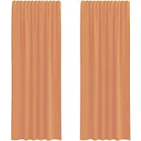 vidaXL Voile Vorhänge mit Schlaufen 2 Stk. Terrakottarot 140x260 cm