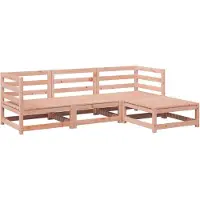 vidaXL 4-tlg. Garten-Sofagarnitur Massivholz Douglasie