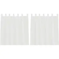vidaXL Voile Vorhänge mit Stangentaschen 2 Stk. Weiß