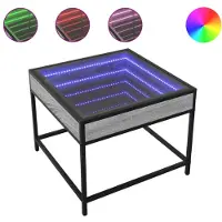 vidaXL Couchtisch mit Infinity-LED Grau Sonoma 50x50x41 cm