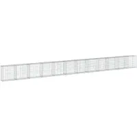 vidaXL Gabione mit Deckel 1200x50x100 cm Verzinktes Eisen