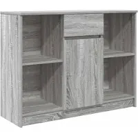 vidaXL Sideboard mit Schublade Grau Sonoma 101x35x76 cm Holzwerkstoff