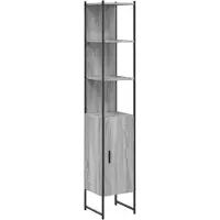 vidaXL Badschrank Grau Sonoma 33x33x185,5 cm Holzwerkstoff