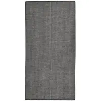 vidaXL Outdoor-Teppich Flachgewebe 100x200 cm Grau