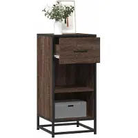 vidaXL Sideboard Braun Eichen-Optik 35,5x35x76 cm Holzwerkstoff Metall