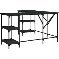 vidaXL Schreibtisch Schwarz 139x139x75 cm Holzwerkstoff