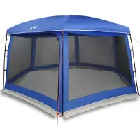 vidaXL Poolzelt mit abnehmbarem Überzelt Netzwänden Azurblau 670x590cm