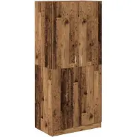 vidaXL Kleiderschrank Altholz-Optik 90x52x200 cm Holzwerkstoff