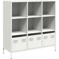 vidaXL Highboard Weiß 101,5x39x103,5 cm Stahl