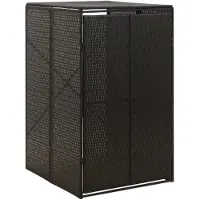 vidaXL Mülltonnenbox für 1 Tonne Schwarz 70x80x117 cm Poly Rattan