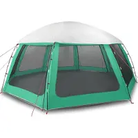 vidaXL Poolzelt mit abnehmbarem Überzelt Netzwänden Meergrün 612x612cm