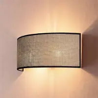 Duolla Wandlampe Nature , braun / rost, für Flurbereich, Textil / Stoff / Seide, Wandleuchte, Wandlampe Innen