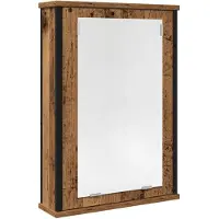 vidaXL Bad-Spiegelschrank Altholz-Optik 42x12x60 cm Holzwerkstoff