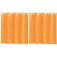 vidaXL Voile Vorhänge mit Ösen 2 Stk. Orange 140x140 cm