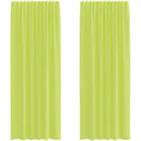 vidaXL Voile Vorhänge mit Lasche 2 Stk. Apfelgrün