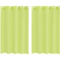 vidaXL Voile Vorhänge mit Ösen 2 Stk. Apfelgrün 140x175 cm