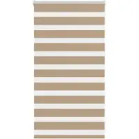 vidaXL Doppelrollo Sandbraun 70x100 cm Stoffbreite 65,9 cm Polyester