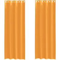 vidaXL Voile Vorhänge mit Ösen 2 Stk. Orange 140x300 cm