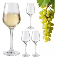 Relaxdays Weingläser, 4er Set, 360 ml, spülmaschinenfest, klassisches Design, Rotweingläser mit Stiel, transparent
