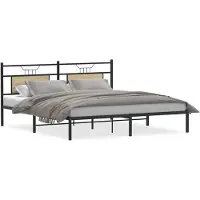 vidaXL Bettgestell ohne Matratze Sonoma-Eiche 183x213 cm Holzwerkstoff