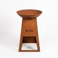 Jet-Line Feuerschale Bahrain in Rostoptik112 x 62 cm Garten Grill Outdoor Feuerstelle Feuerkorb