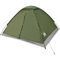 vidaXL Kuppel-Campingzelt 4 Personen Olivgrün Wasserdicht