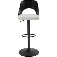 Vente-unique Barhocker Lirvono Schwarz Cremefarben 44 cm