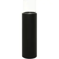 VIVANNO Windlichtsäule Candiro 21 cm x 21 cm x 80 cm Schwarz