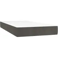 vidaXL Taschenfederkernmatratze Mittel Dunkelgrau 100x210x20 cm Samt