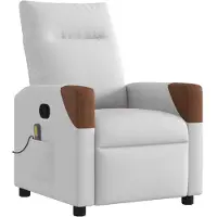 vidaXL Massagesessel Wolkengrau Stoff