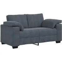 vidaXL Zweisitzer-Sofa Dunkelgrau 160x77x82 cm Samt