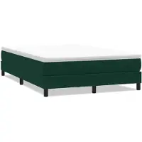 vidaXL Boxspringbett ohne Matratze Dunkelgrün 160x220 cm Samt