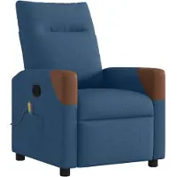 vidaXL Massagesessel Blau Stoff