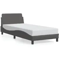 vidaXL Bettgestell "Dover" Grau 80x200 cm Kunstleder