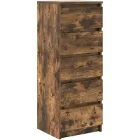 vidaXL Sideboard mit Schubladen Räuchereiche 37,5x35x99 cm