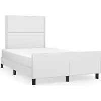 vidaXL Bettgestell ohne Matratze Weiß 120x190 cm Kunstleder