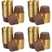 Melitt 200 Stücke Aluminium Folie Cupcake Cups Einweg Muffin Liner Back Förmchen Aluminium Cupcake Tipp Pan Ramekin Inhaber Little Pudding Cups Gold +