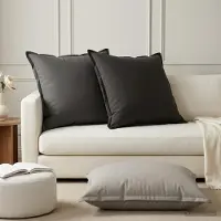 vidaXL Kissenbezug 2 stk. HOUTEN Grau 70 x 70 cm Polyester