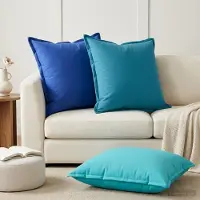 vidaXL Kissenbezug 2 stk. HOUTEN Königsblau 70 x 70 cm Polyester