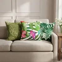 vidaXL Kissenbezug 12 pcs HEERLEN Blattmuster 40 x 40 cm Polyester