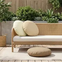 vidaXL Kissenbezug 2 pcs HEERLEN Creme Ø 50 cm Polyester