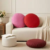 vidaXL Kissenbezug 6 pcs HEERLEN Rot Ø 60 cm Polyester