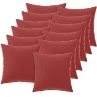 vidaXL Kissenbezug 12 pcs HEERLEN Weinrot 40 x 40 cm Polyester