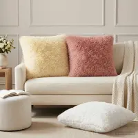 vidaXL Kissenbezug 6 pcs HEERLEN Weiß 55 x 55 cm PV Fleece