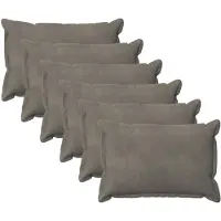 vidaXL Kissenbezug 6 pcs HOUTEN Hellgrau 50 x 75 cm Samt