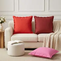 vidaXL Kissenbezug 12 stk. HOUTEN Weinrot 50 x 50 cm Polyester