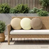 vidaXL Kissenbezug 6 stk. HEERLEN Taupe Ø 40 cm Polyester