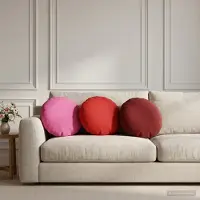 vidaXL Kissenbezug 6 pcs HEERLEN Rot Ø 30 cm Polyester