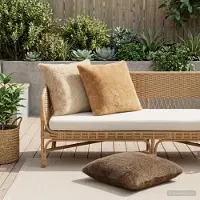 vidaXL Kissenbezug 6 stk. HEERLEN Creme 60 x 60 cm Faux Kaninchenfell