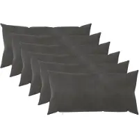 vidaXL Kissenbezug 6 pcs HEERLEN Dunkelgrau 40 x 70 cm Samt